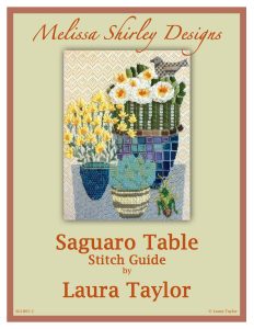 Melissa Shirley Needlepoint Canvas Saguaro Table