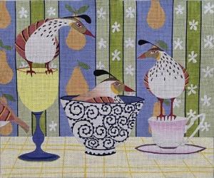 Partridges and Pear Wallpaper from Zecca