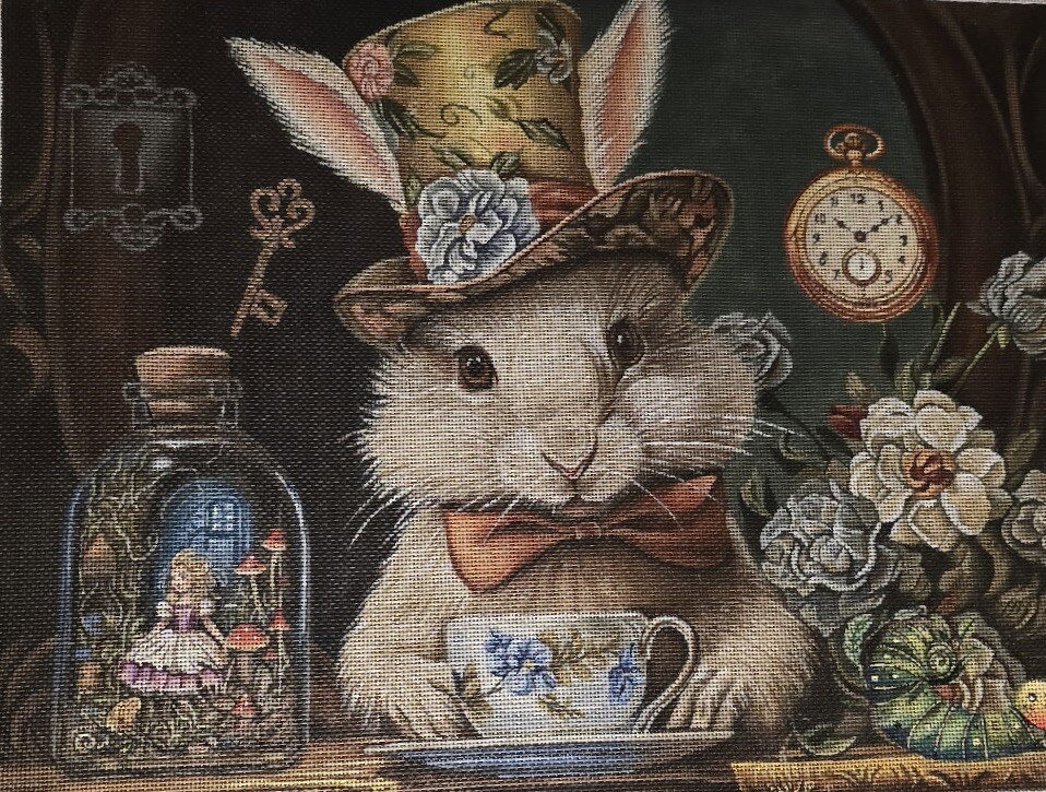 Rabbit in Wonderland Needlepoint