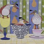 Partridges and Pear Wallpaper 
from Zecca